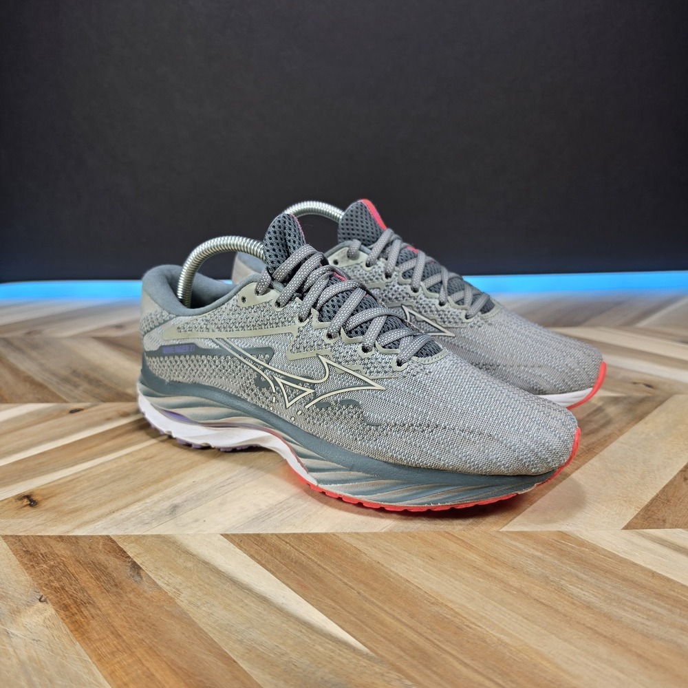 Mizuno Wave Rider 27 Women's 8.5 Pearl Blue Pink Road Running Shoes J1GD2303-21